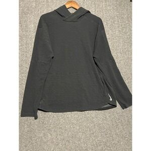 Nike Yoga Hoodie Mens Large Black Dri-FIT Kangaroo Textured Pullover CZ2219-010